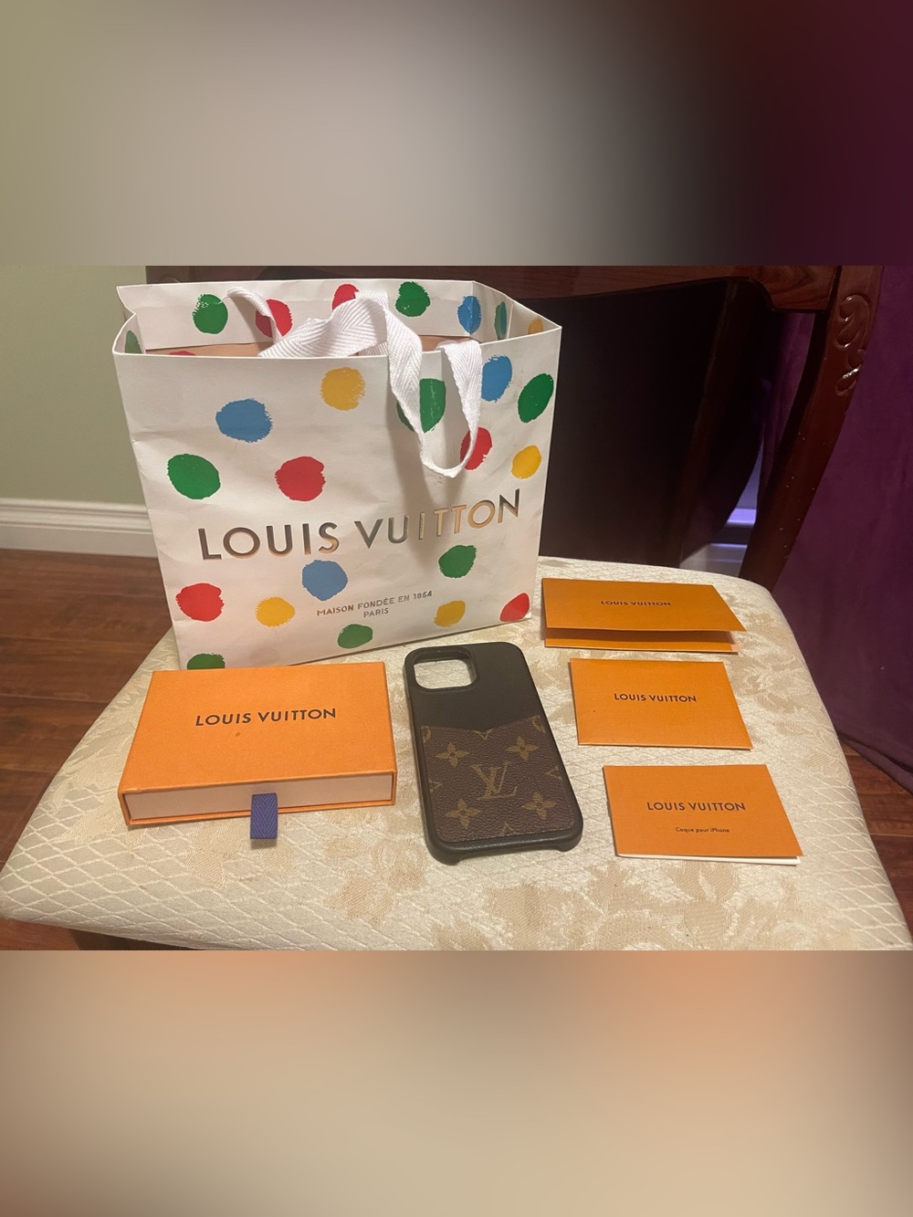 Louis Vuitton Bumper Pallas Phone 15 Pro Case Authentic